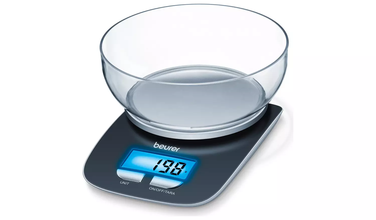 Beurer KS25 Electronic Kitchen Scale With Bowl - Black