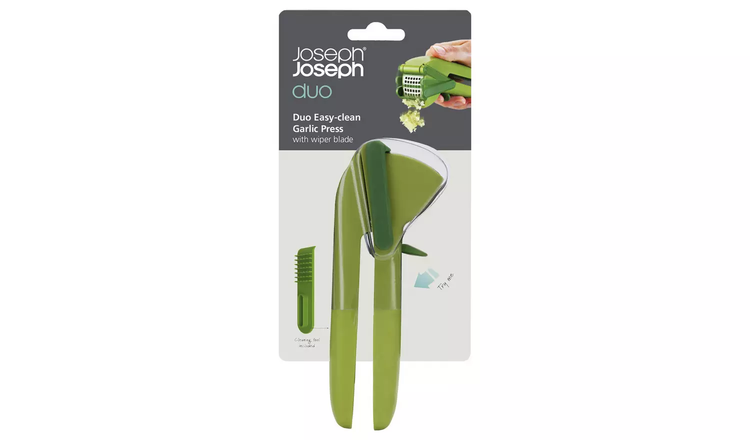 Joseph Joseph Duo Plastic Easy clean Garlic Press - Green