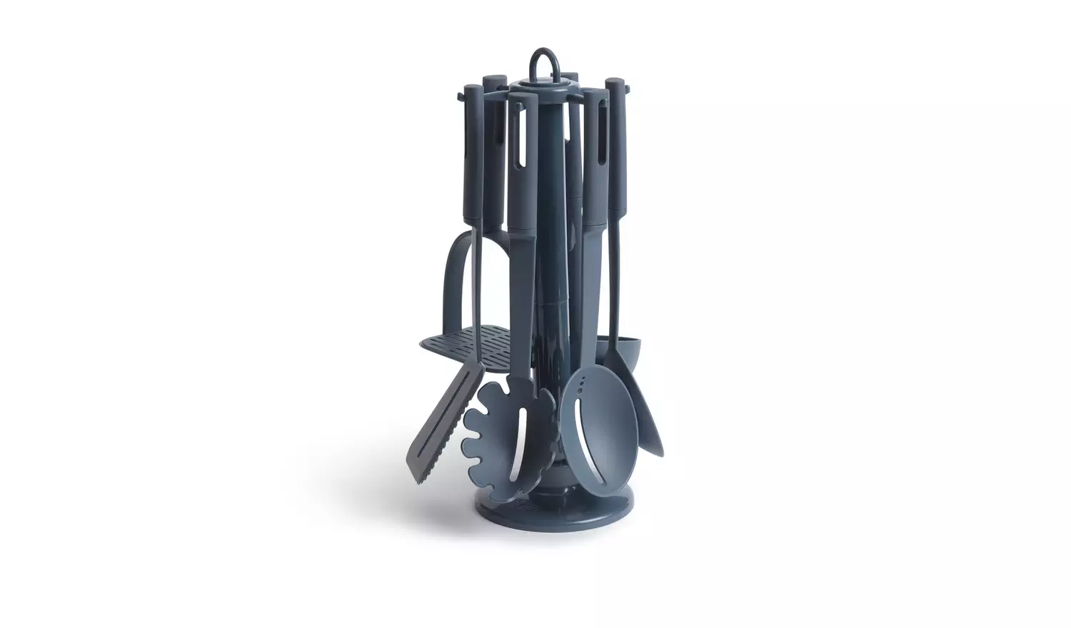 Habitat 6 Piece Utensil Set with Holder - Blue