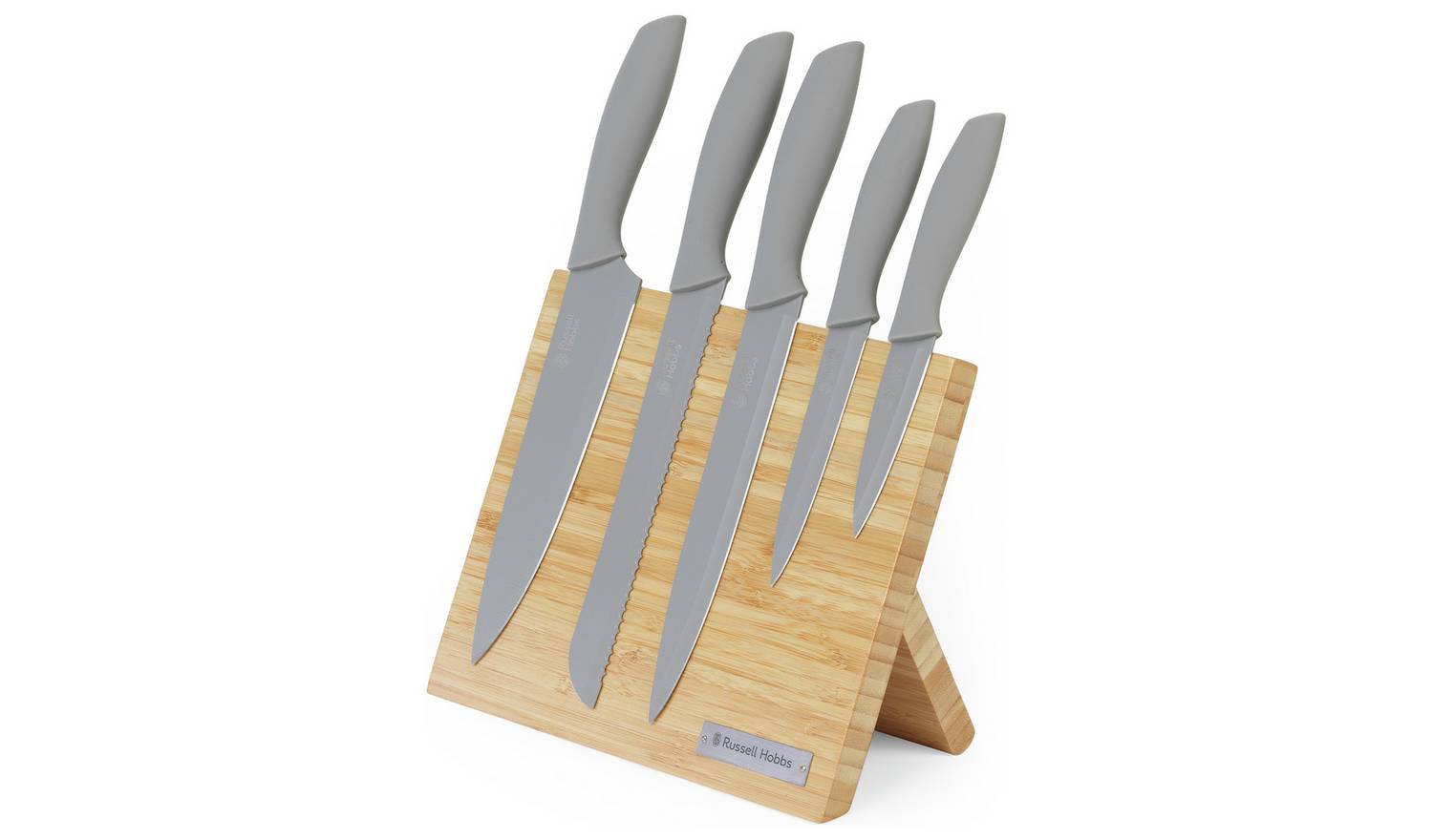 Russell Hobbs 5 Piece Knife Block Set - Grey