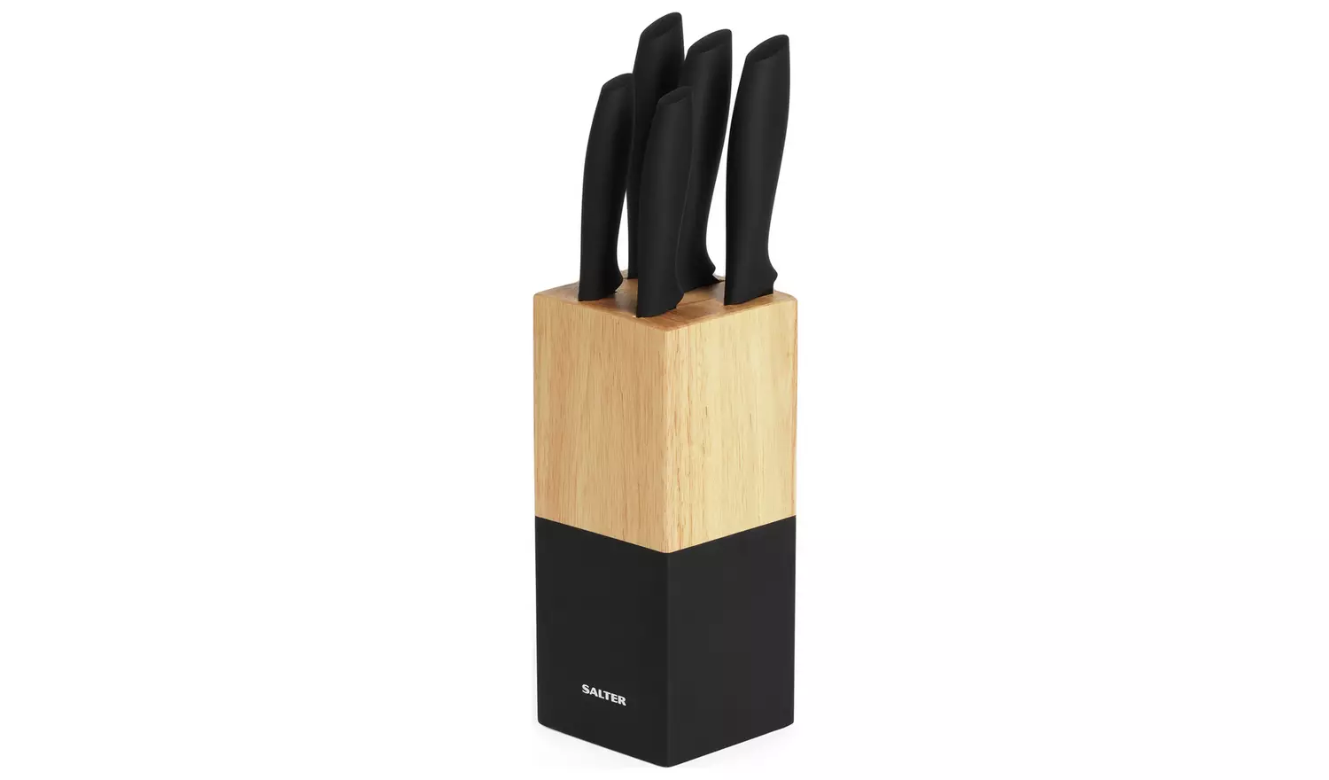 Salter 5 piece Knife Block Set - Black