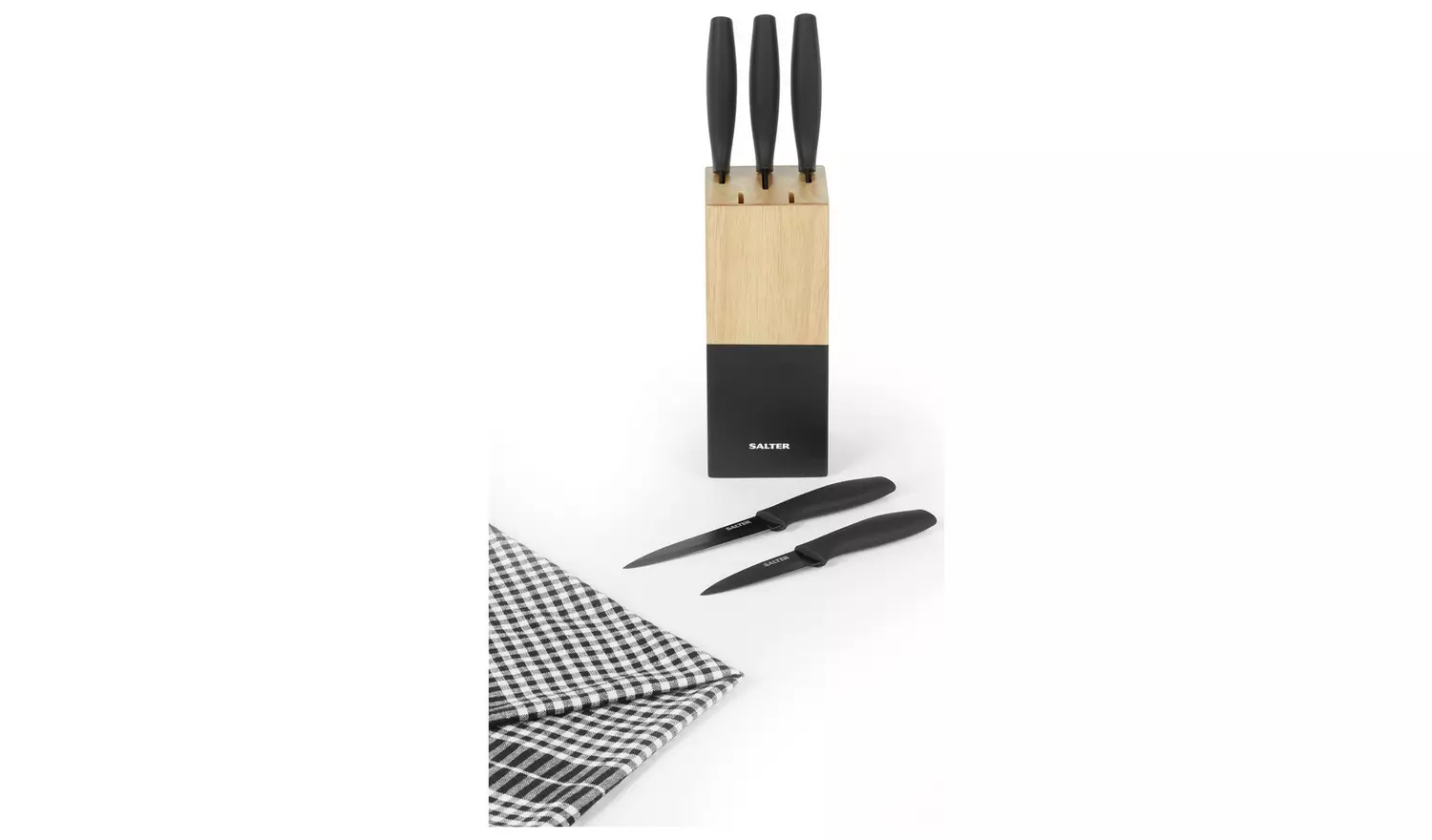 Salter 5 piece Knife Block Set - Black