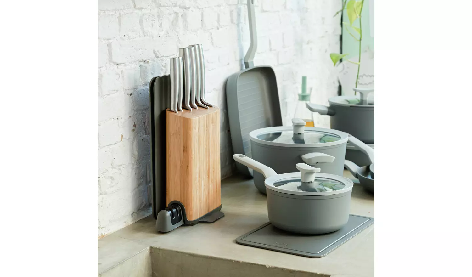 BergHOFF Leo Legacy 11 Piece Knife Block Set - Grey