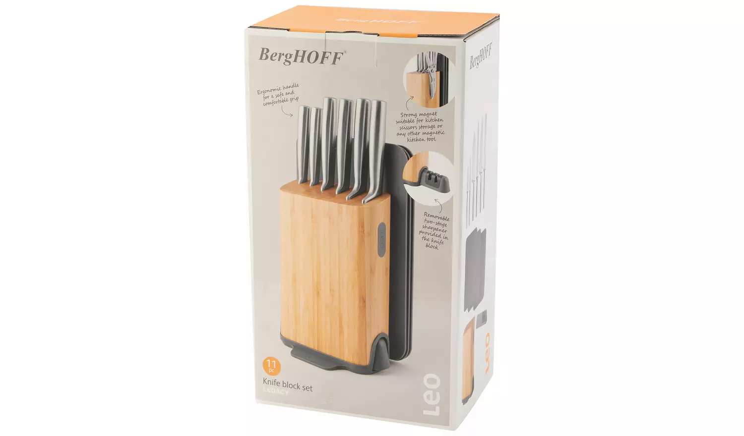 BergHOFF Leo Legacy 11 Piece Knife Block Set - Grey