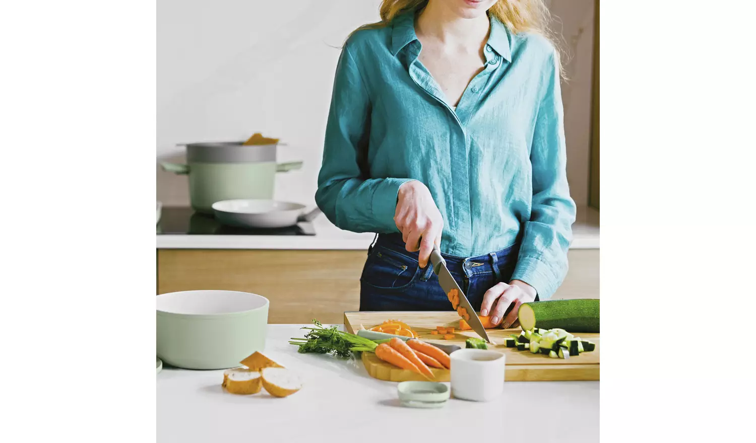 BergHOFF Leo 6 Piece Knife Block Set - Grey