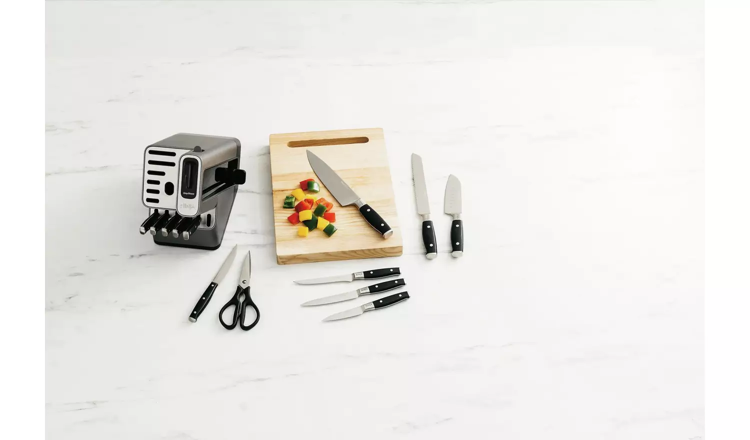 Ninja 14 Piece Stay Sharp Knife Block Set - Black