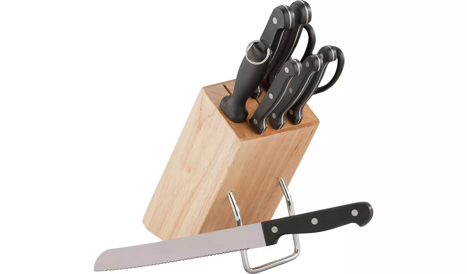 Argos Home 8 Piece Wooden Knife Block Set