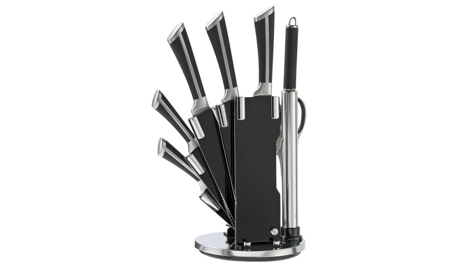 Argos Home 8 Piece Hollow Handle Knife Block Set - Black
