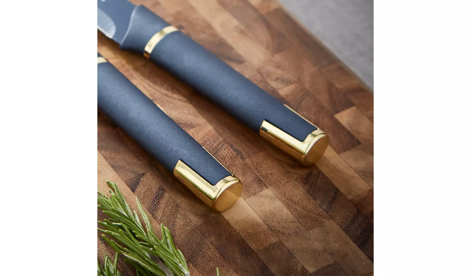 Tower 5 Piece Stainless Steel Knife Set - Blue and Gold