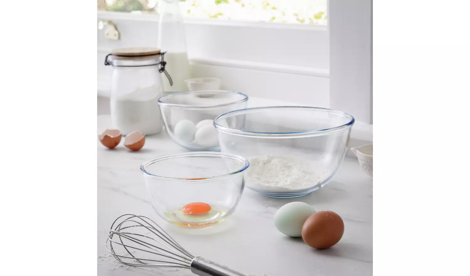 Pyrex 3 Piece Glass Bowl Set