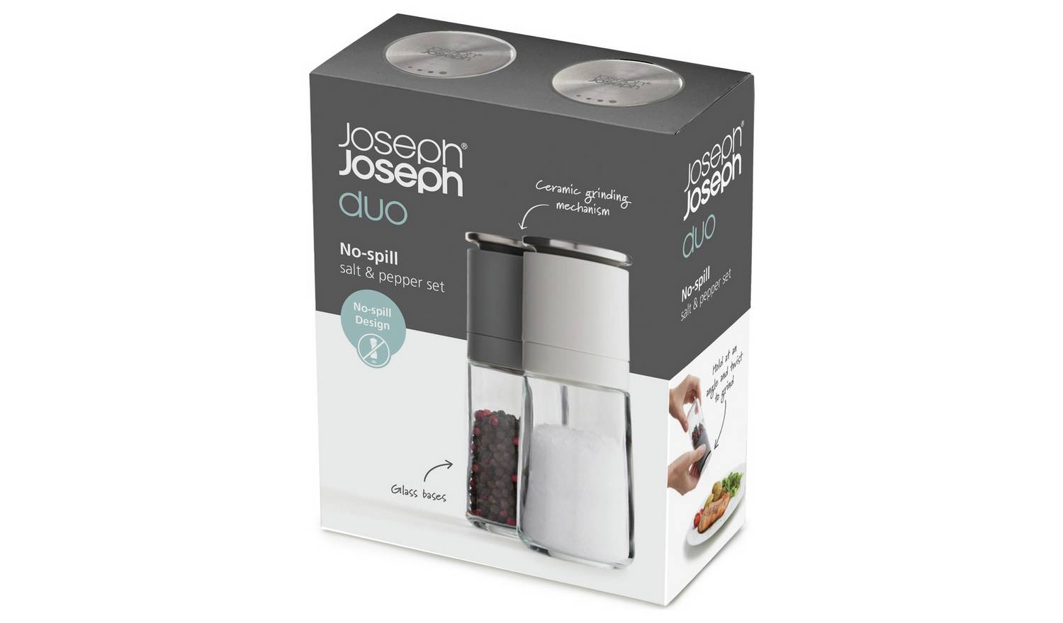 Joseph Joseph Duo No - Spill Salt and Pepper Mill Set