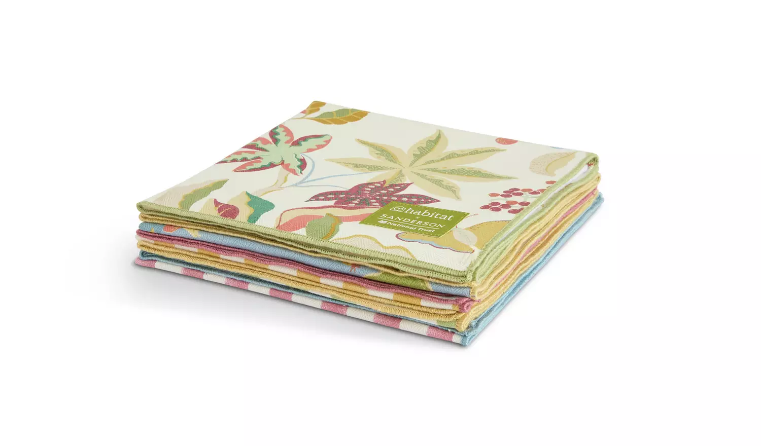 Habitat x Sanderson & National Trust Berries Tea Towels 5pk