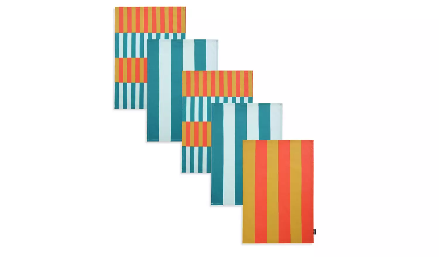 Habitat Printed Pack of 5 Tea Towels