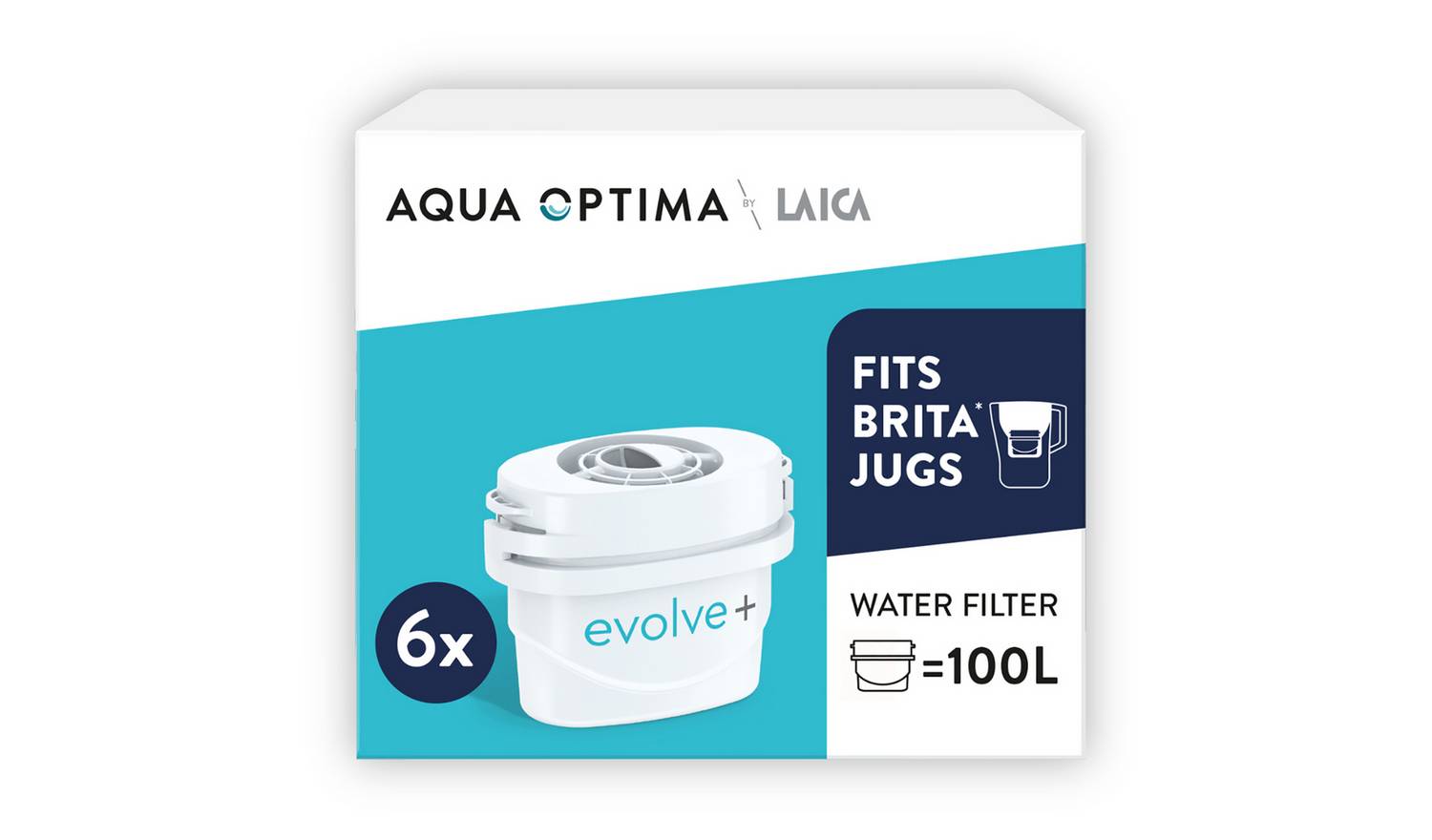 Aqua Optima Evolve Plus Water Filter Cartridges - Pack of 6