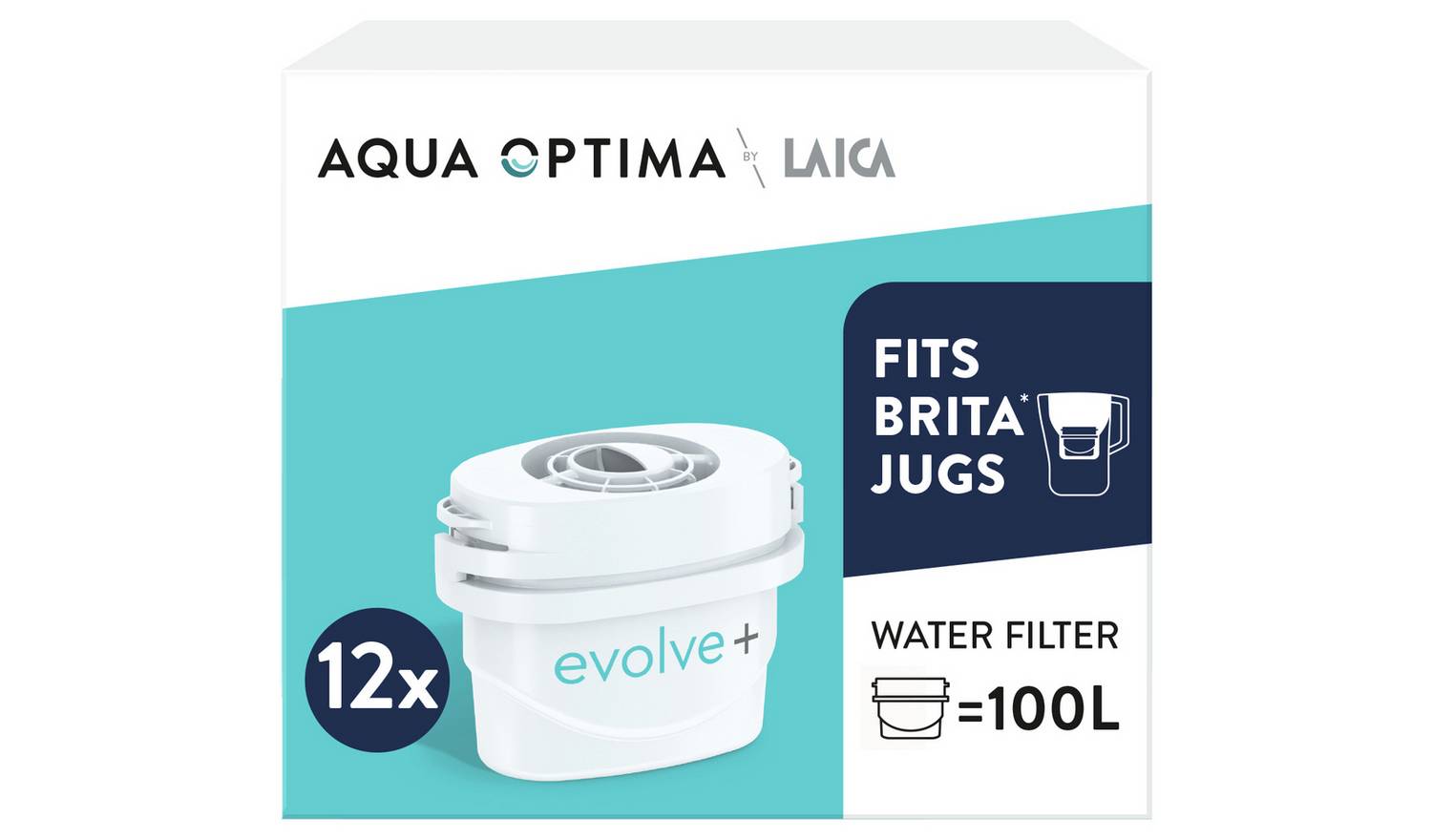 Aqua Optima Evolve Plus Water Filter Cartridges - Pack of 12
