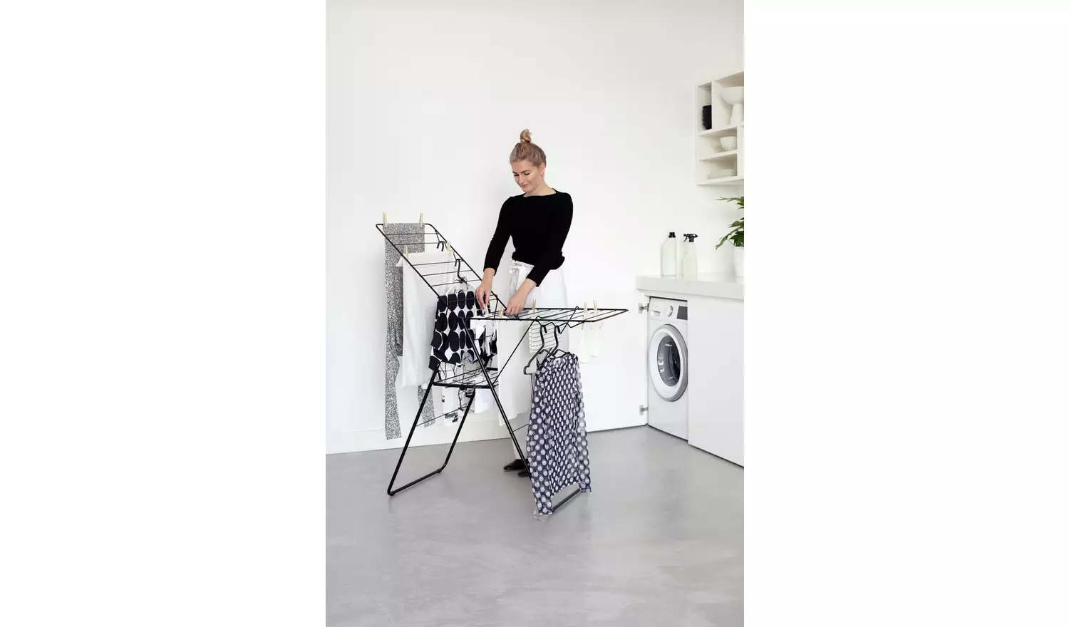 Brabantia 20m Hang On Clothes Airer - Black