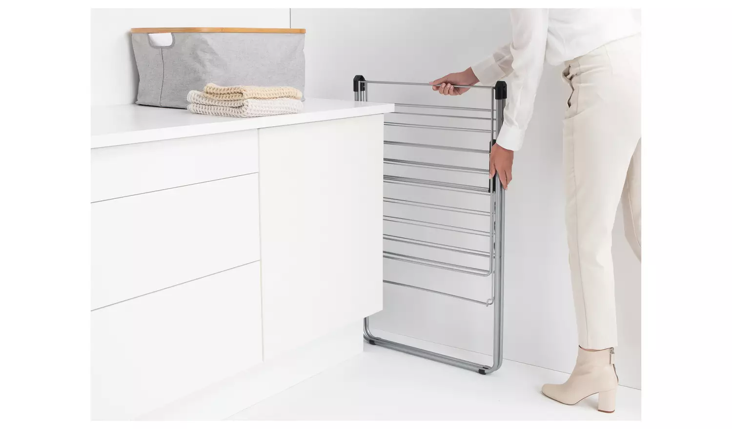 Brabantia 20m Hang On Clothes Airer - Metallic Grey