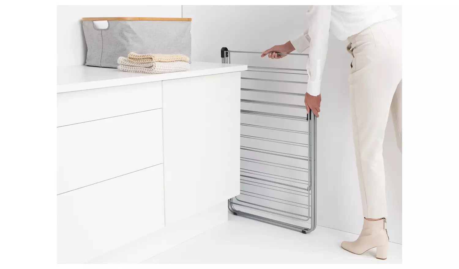 Brabantia 25m Hang On Clothes Airer - Metallic Grey