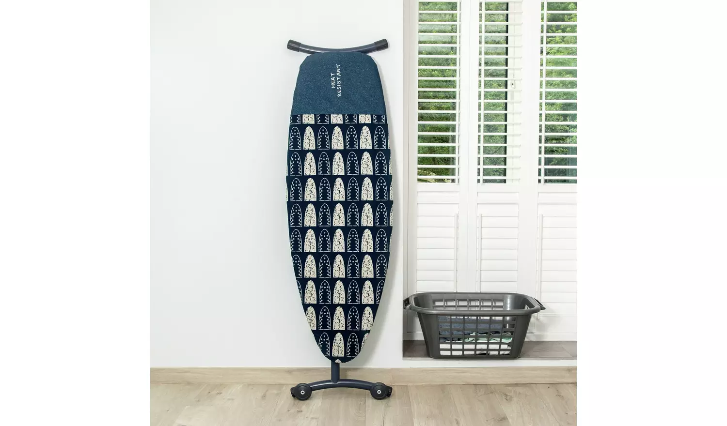 Addis 135 x 46cm Deluxe Easy-Fit Ironing Board Cover - Blue