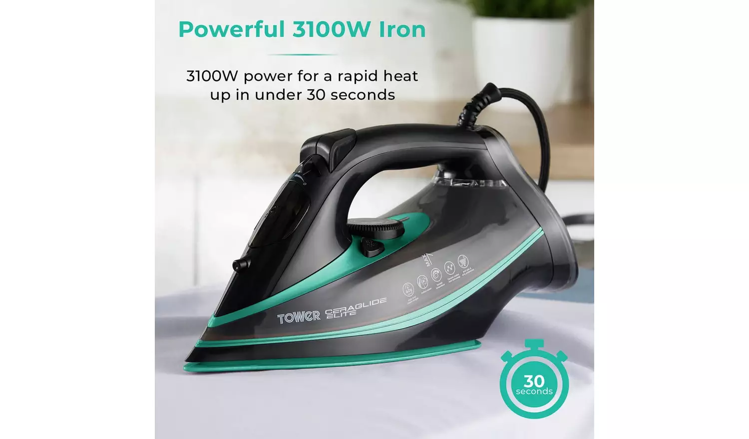 Tower T22013TL CeraGlide Steam Iron