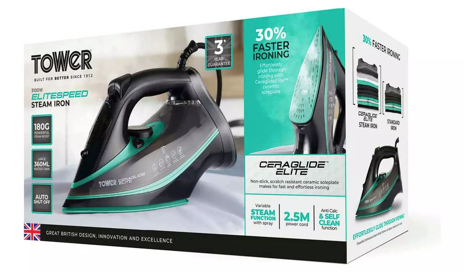 Tower T22013TL CeraGlide Steam Iron