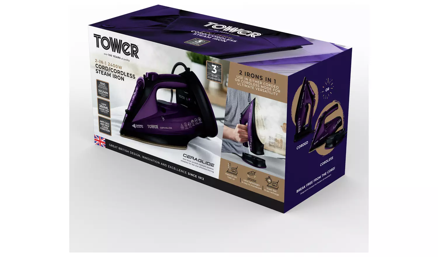 Tower T22008 2-in-1 Steam Iron