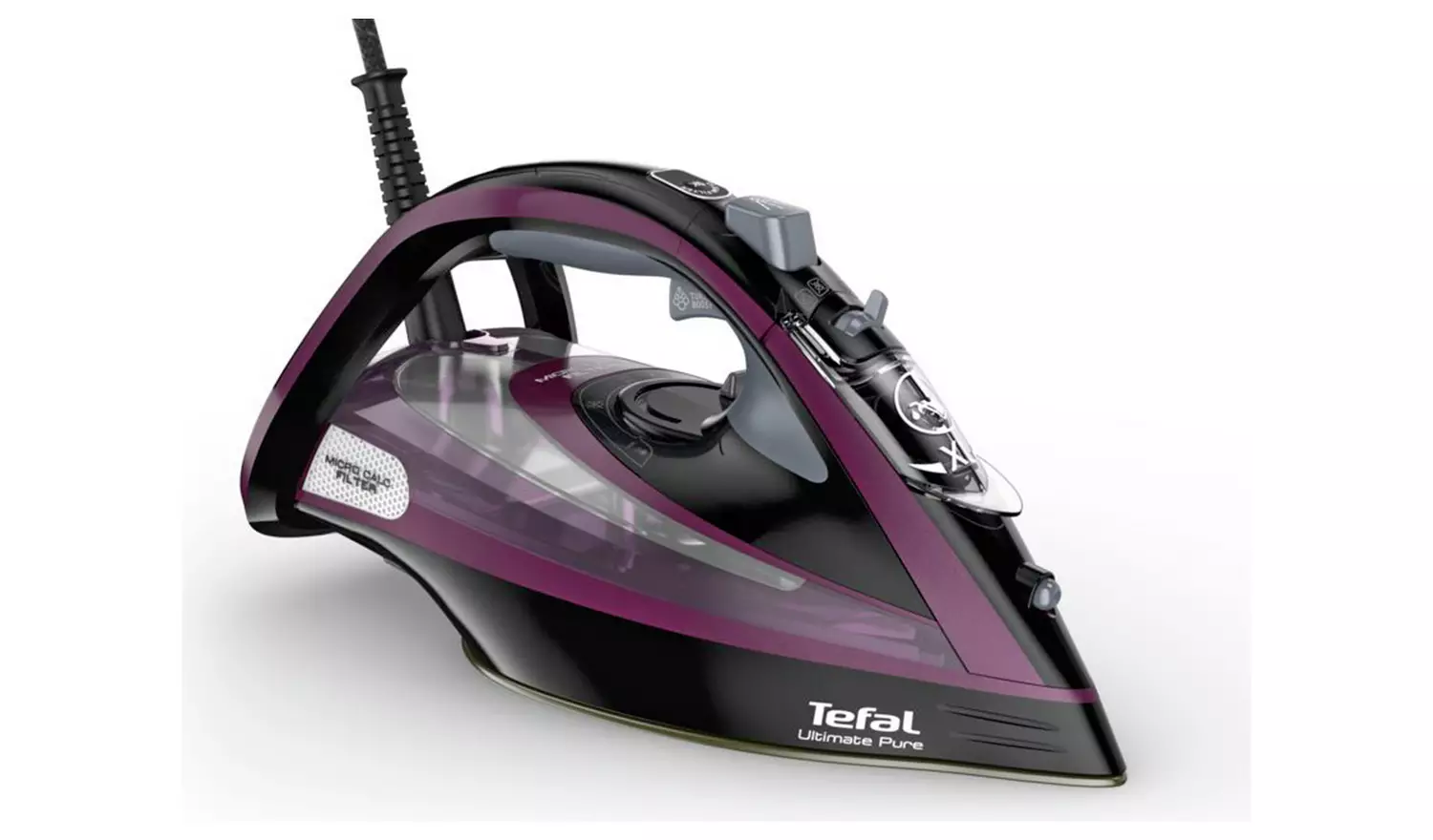 Tefal Ultimate Pure FV9830 Steam Iron - Black & Purple