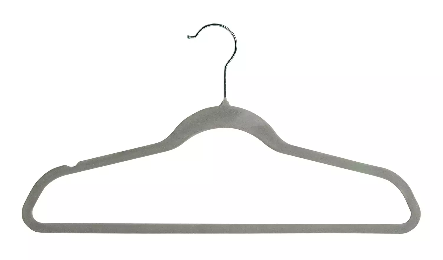 Argos Home Set of 10 Velvet Flocked Hangers - Grey