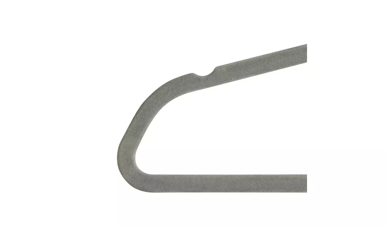 Argos Home Set of 10 Velvet Flocked Hangers - Grey