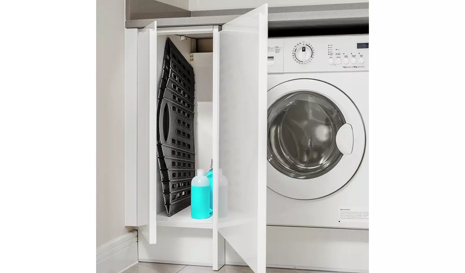 Addis 38 Litre Fold Flat Laundry Basket - Grey