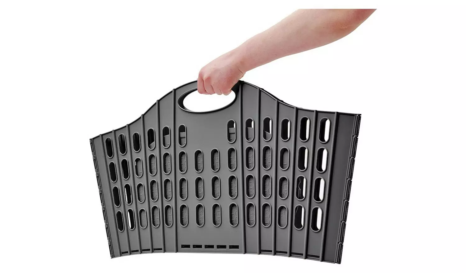 Addis 38 Litre Fold Flat Laundry Basket - Grey