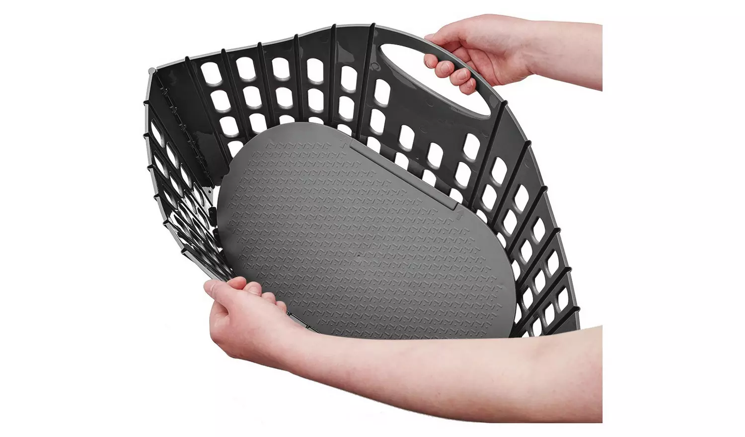 Addis 38 Litre Fold Flat Laundry Basket - Grey