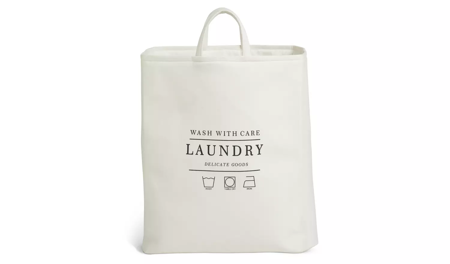 Argos Home 75 Litre Cotton Collapsible Laundry Bag - Cream