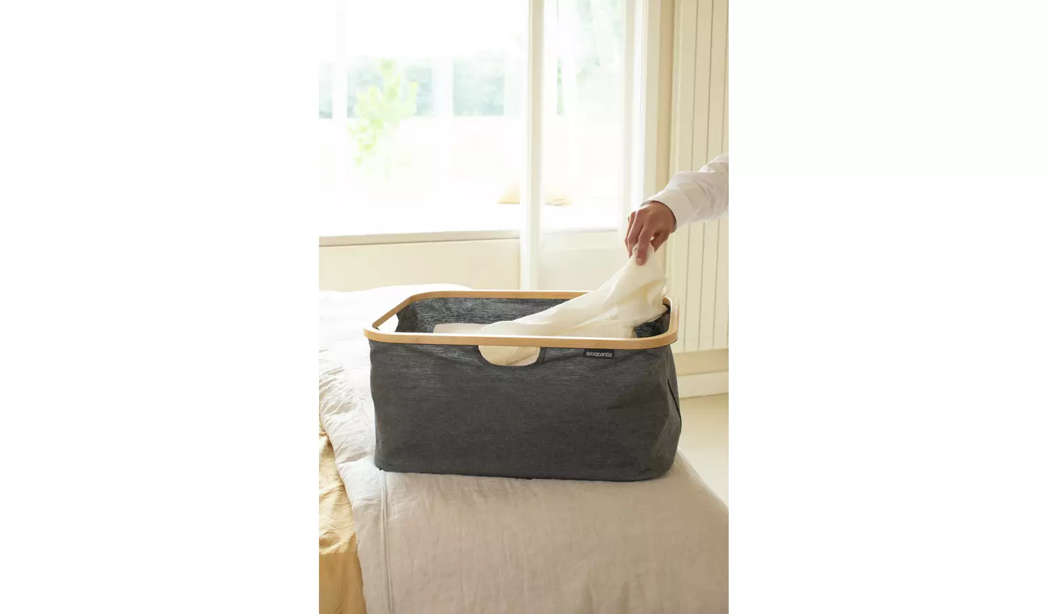 Brabantia 40 Litre Foldable Laundry Basket - Pepper Black