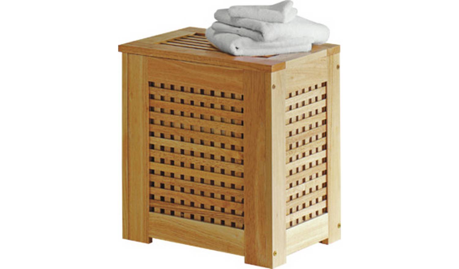Habitat 67 Litre Wooden Laundry Bin - Natural