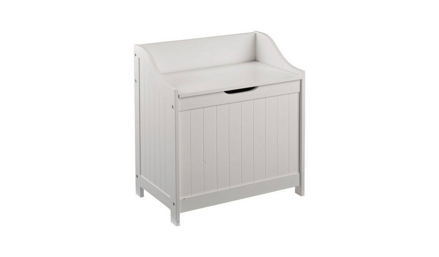 Argos Home 60 Litre Monks Bench Style Laundry Box - White
