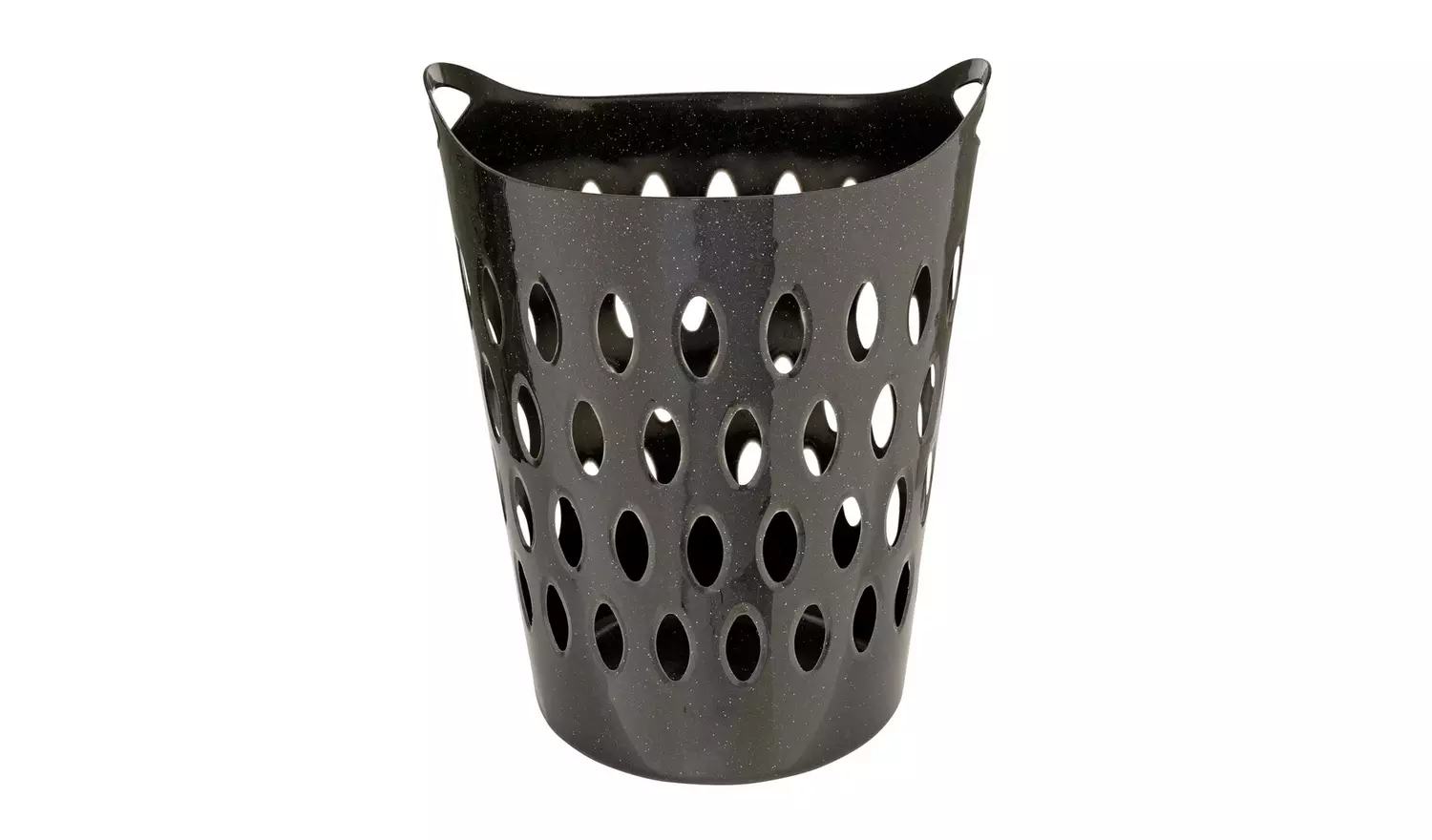 Argos Home Flexible Glitter Laundry Basket - Black