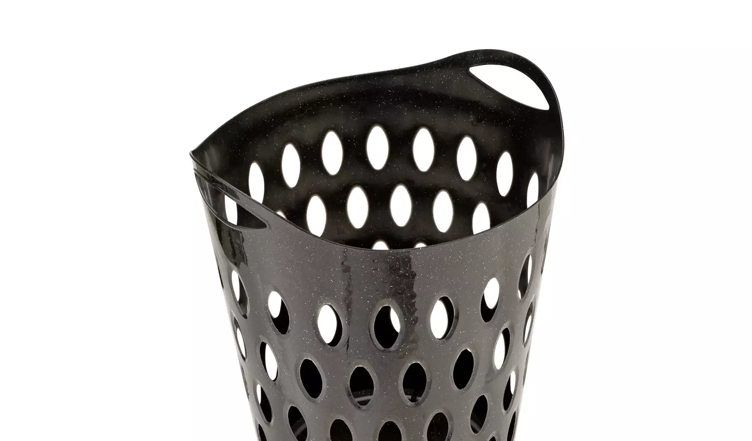 Argos Home Flexible Glitter Laundry Basket - Black