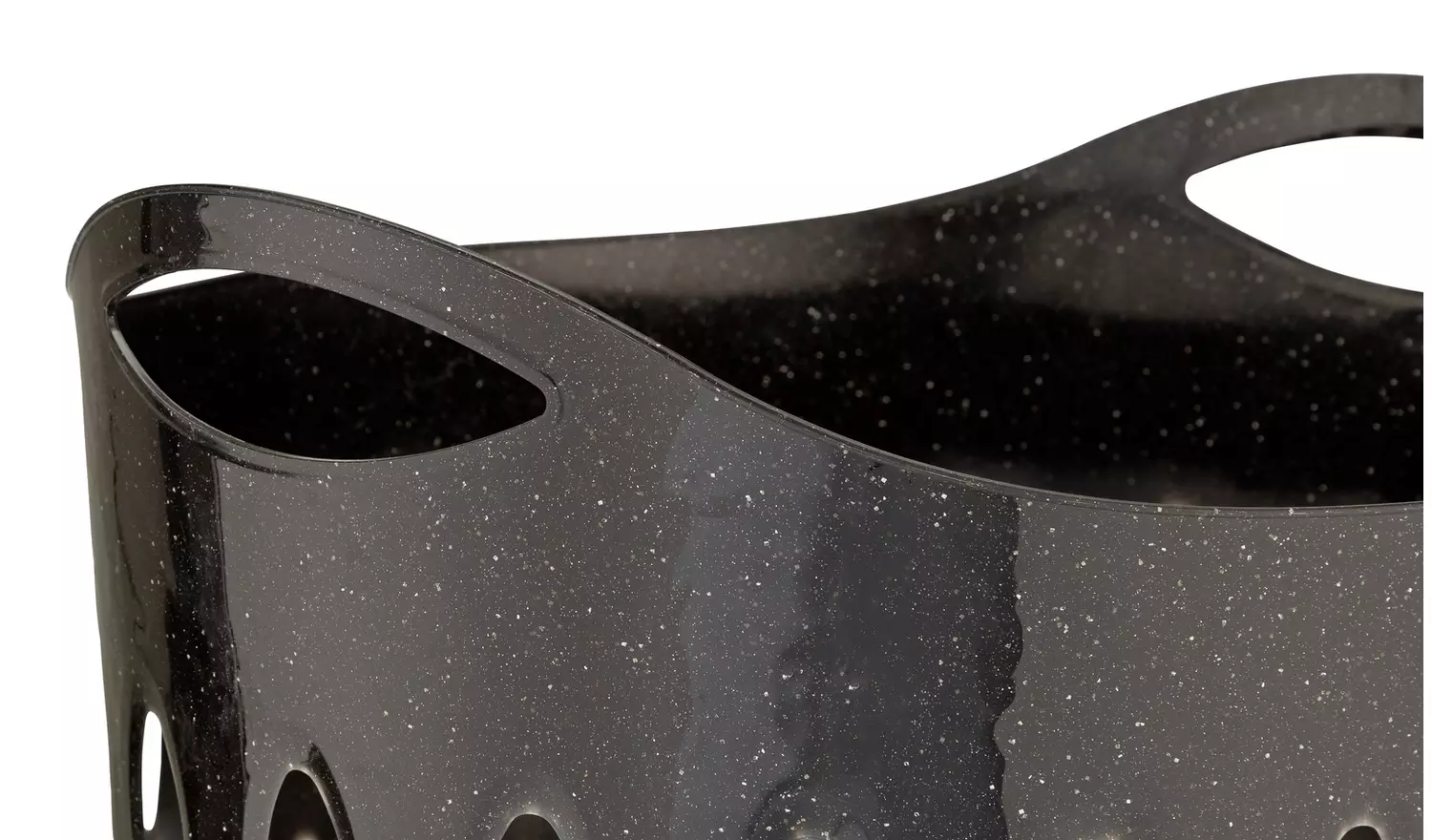 Argos Home Flexible Glitter Laundry Basket - Black
