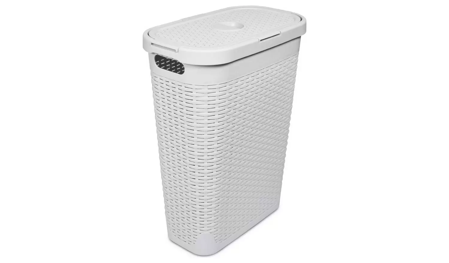 Addis 40 L Slimline Laundry Basket - Light Grey