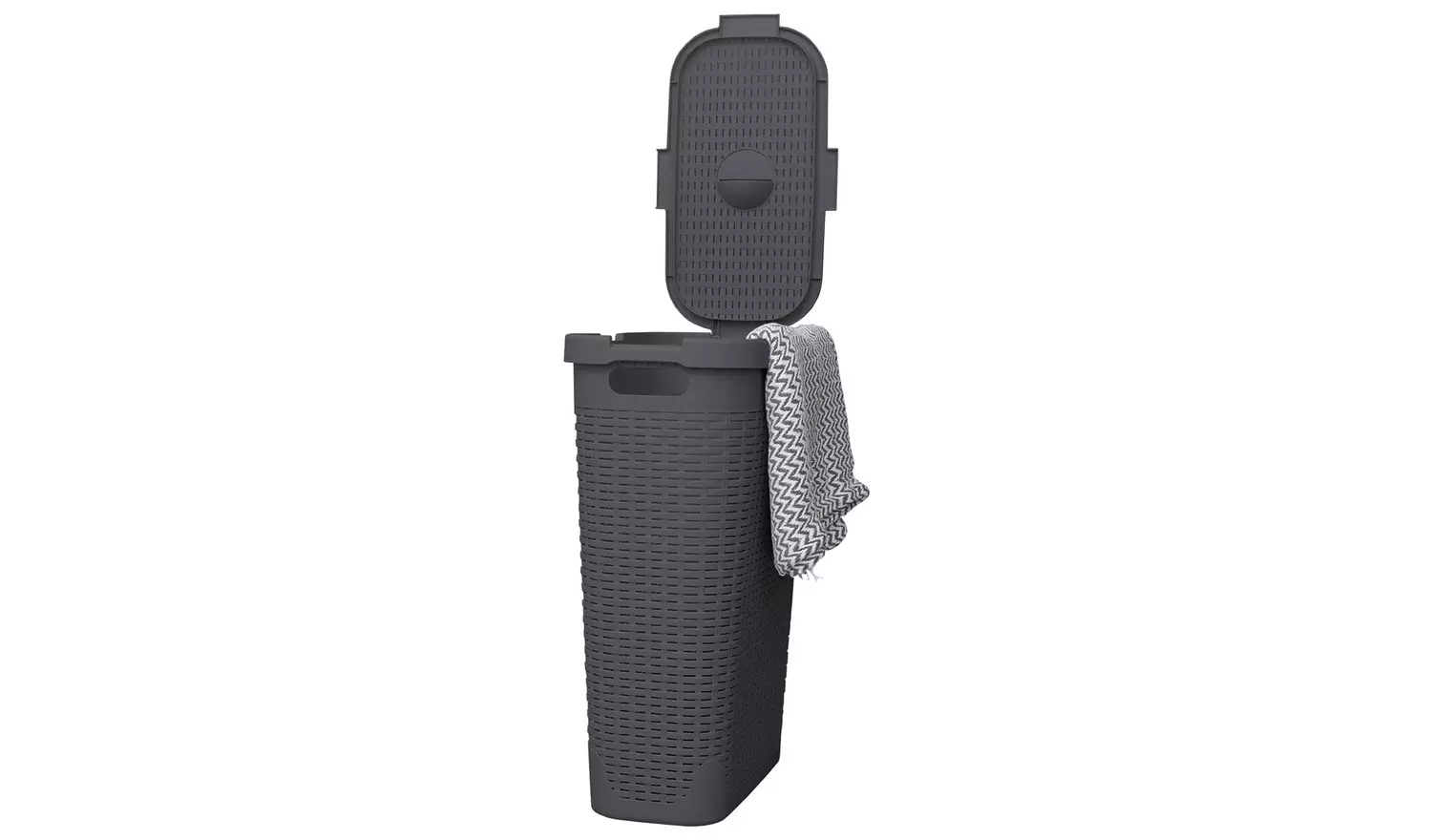 Addis 40 L Slimline Laundry Basket - Dark Grey