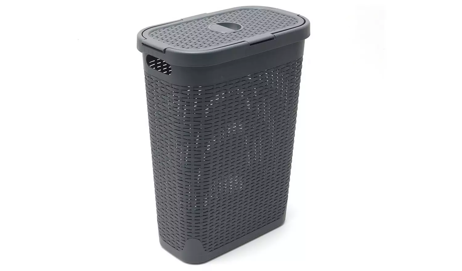 Addis 40 L Slimline Laundry Basket - Dark Grey