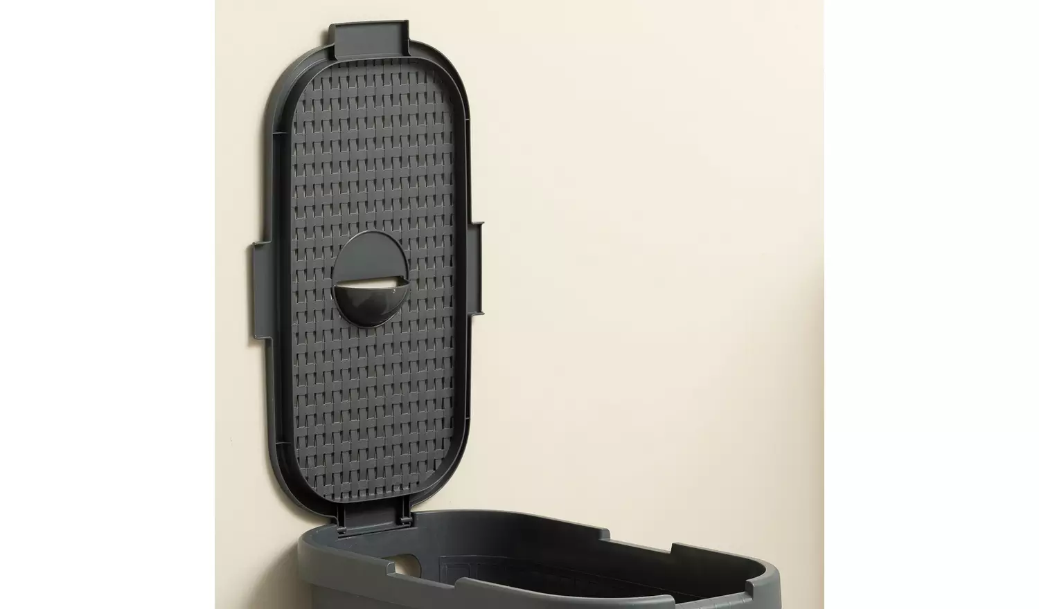 Addis 40 L Slimline Laundry Basket - Dark Grey