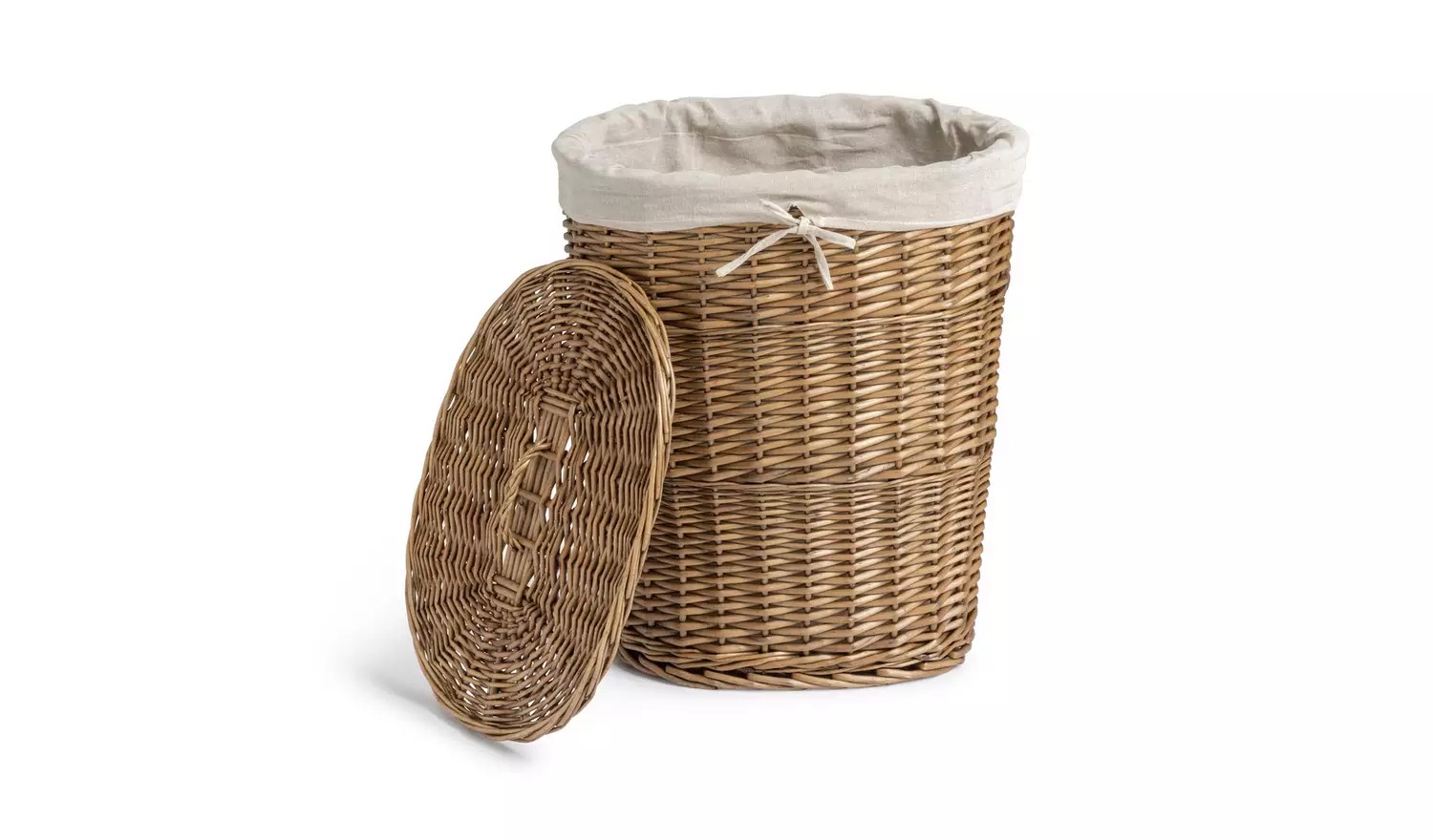 Habitat Oval Willow Linen Basket - Natural