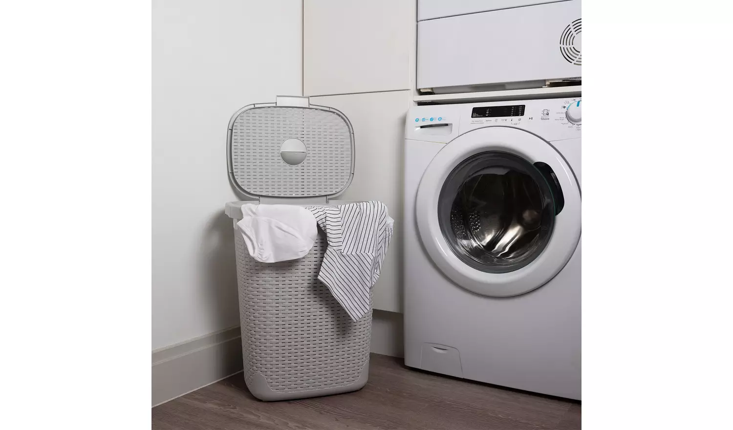 Addis Rattan 50 Litre Laundry Basket - Grey