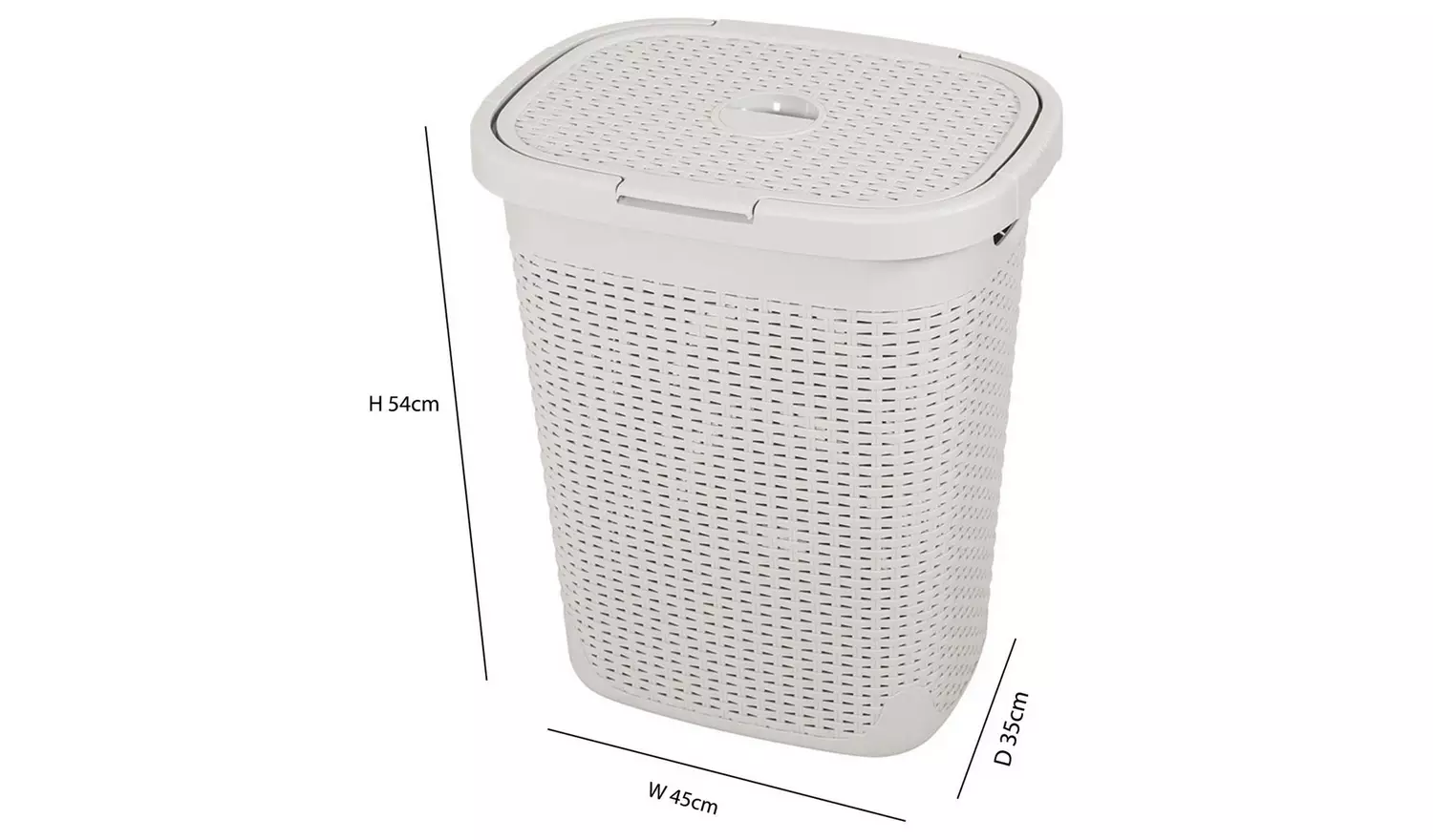 Addis Rattan 50 Litre Laundry Basket - Grey