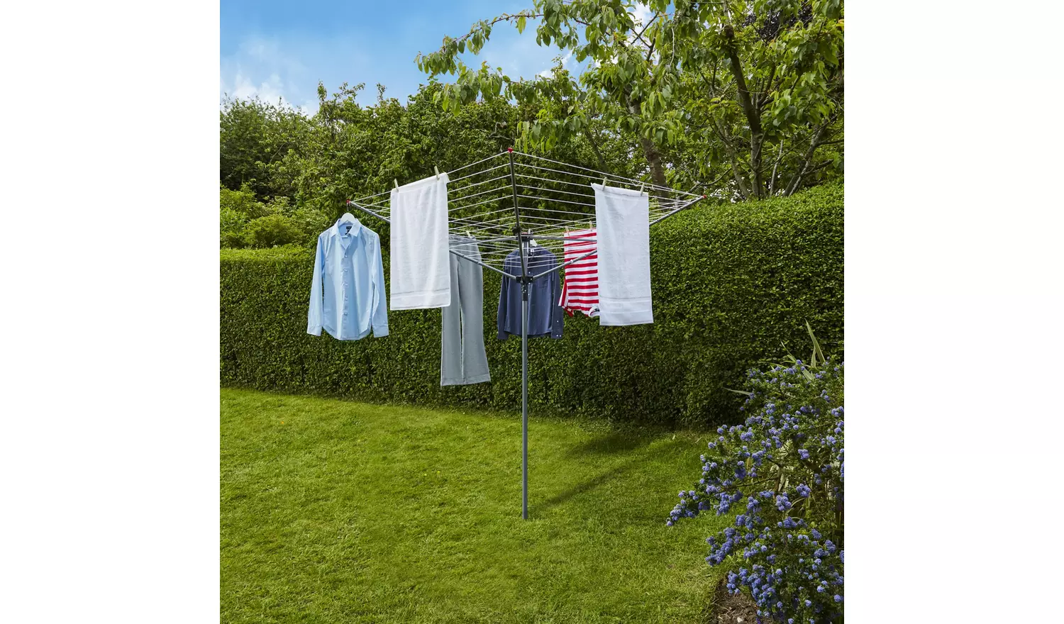 Vileda 50m 4 Arm Rotary Outdoor Washing Line