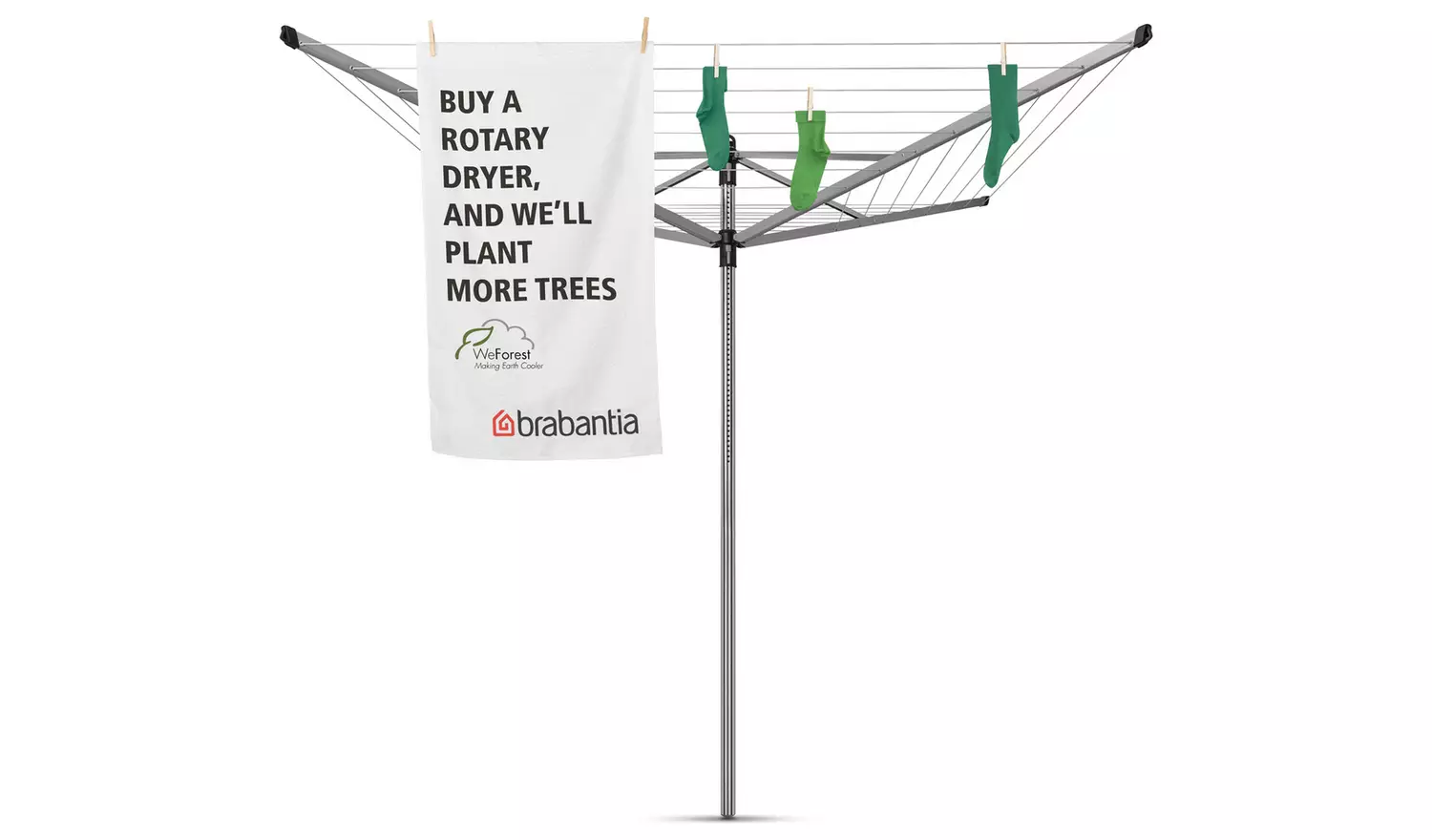Brabantia 40m Lift-O-Matic Washing Line with Ground Spike