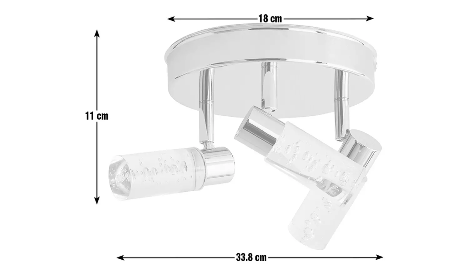 Argos Home Bubble Metal LED Bathroom Spotlight - Chrome
