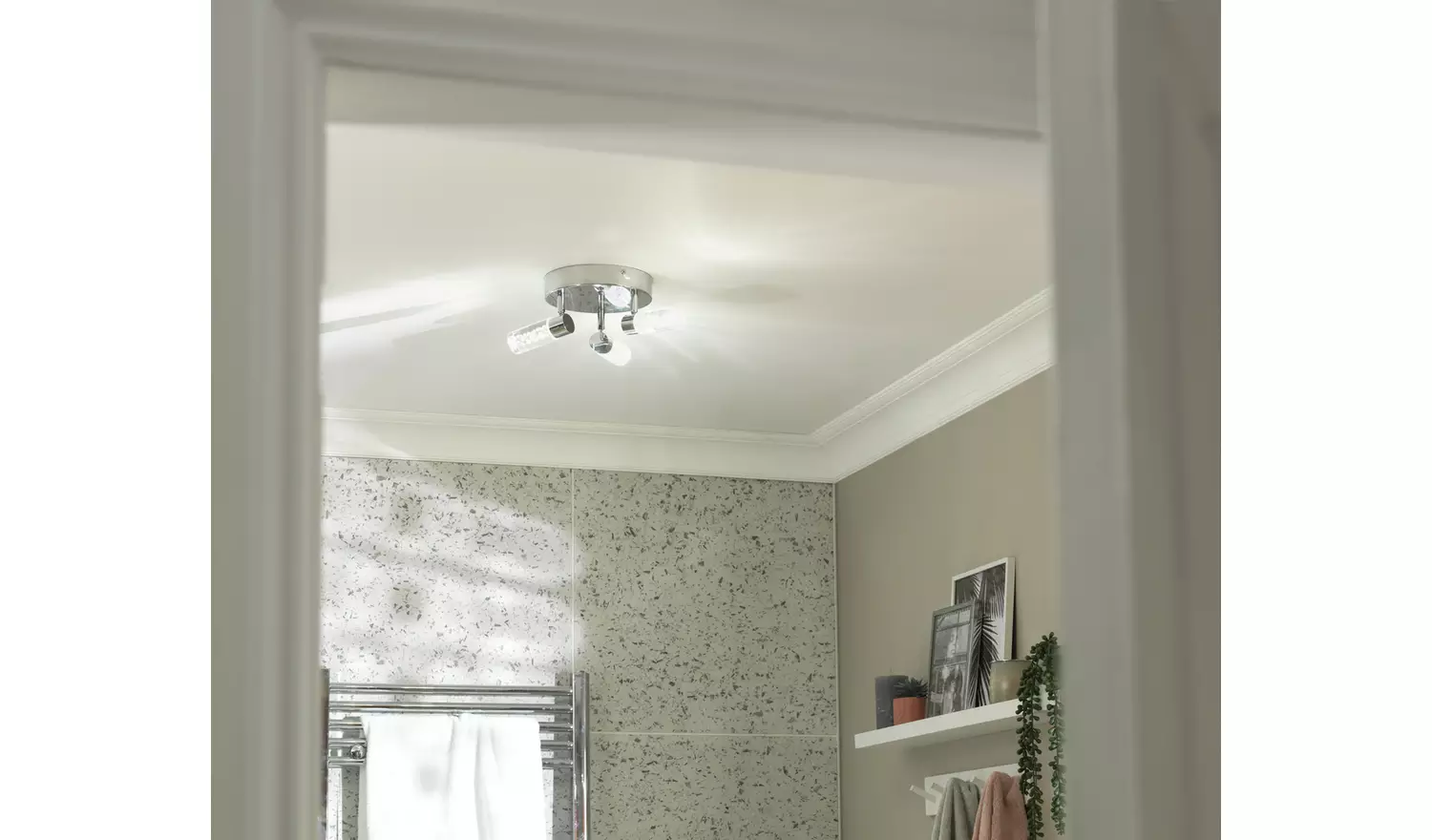 Argos Home Bubble Metal LED Bathroom Spotlight - Chrome